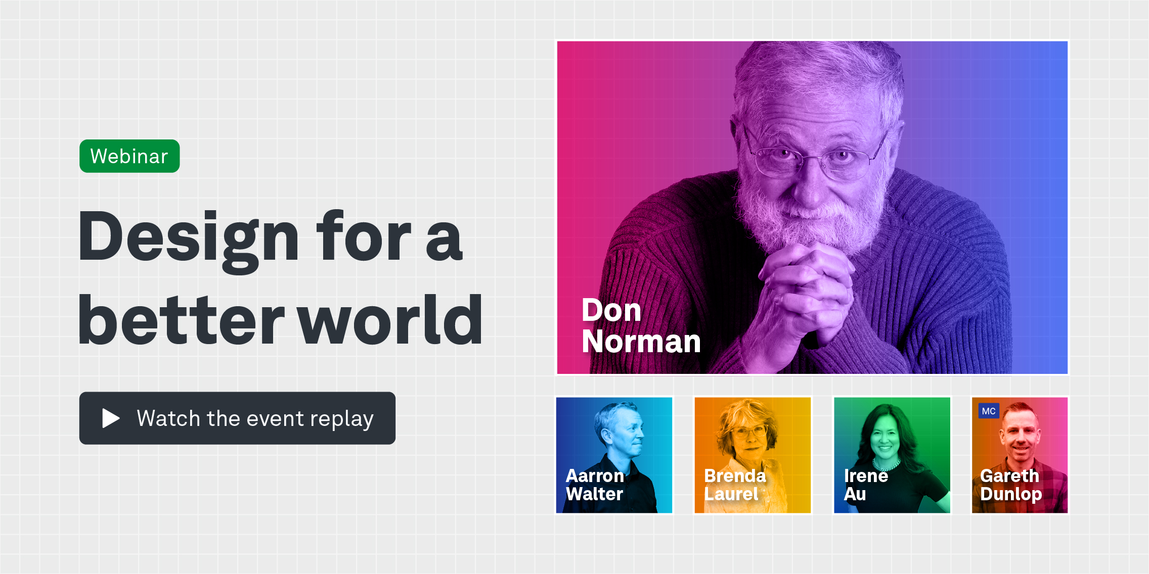 webinar poster with Don Norman and expert speakers.