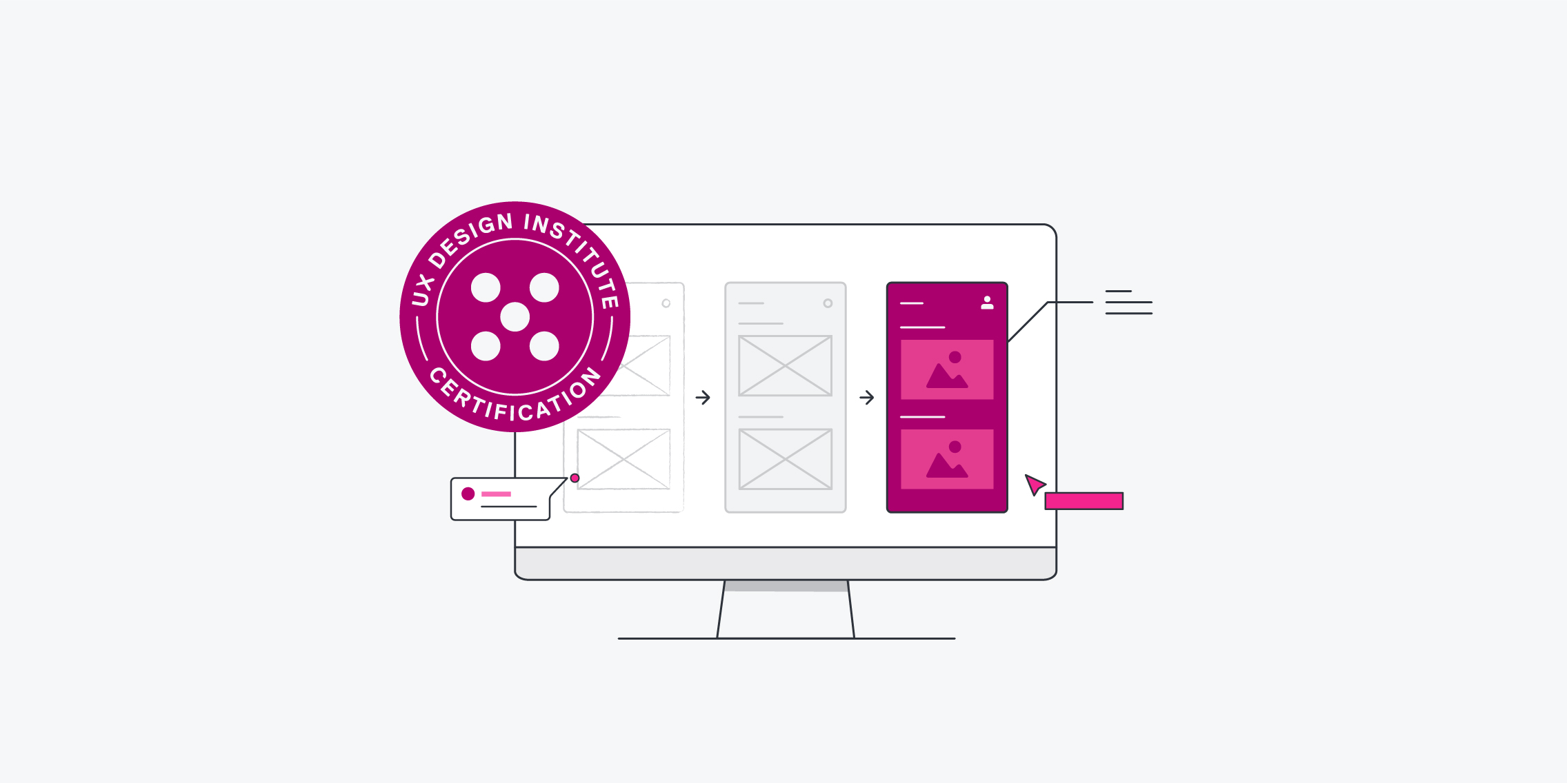 Illustration with UXDI certification