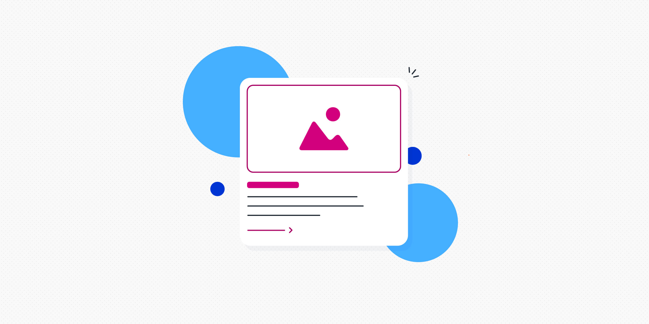 Illustration of a UI card design showcasing layout structure, hierarchy, and spacing for content blocks.