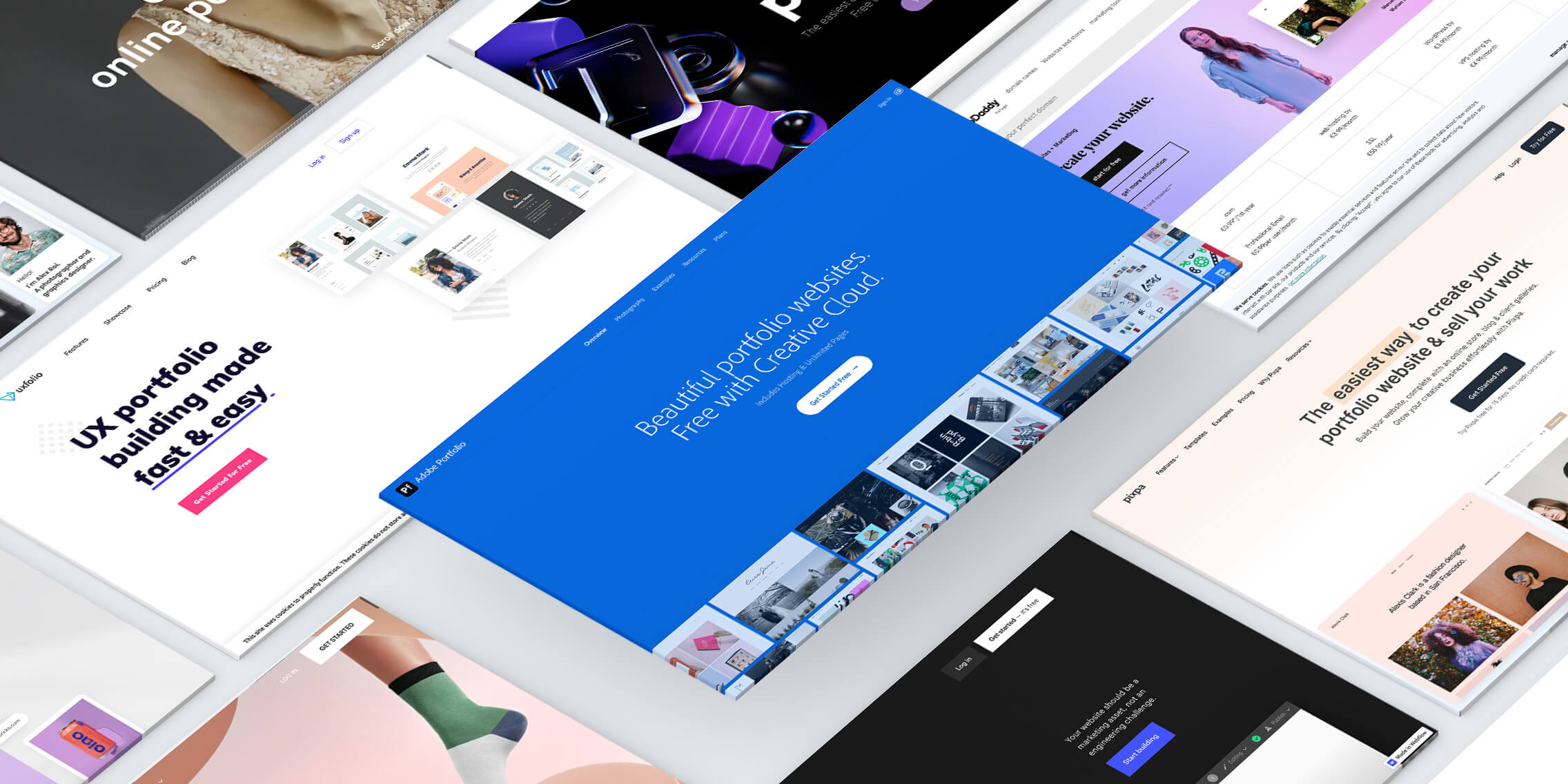 UX portfolio pages.