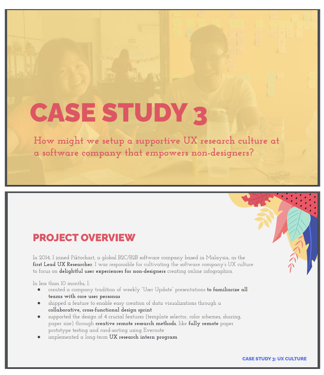 case study on how we might setup a supportive ux research culture