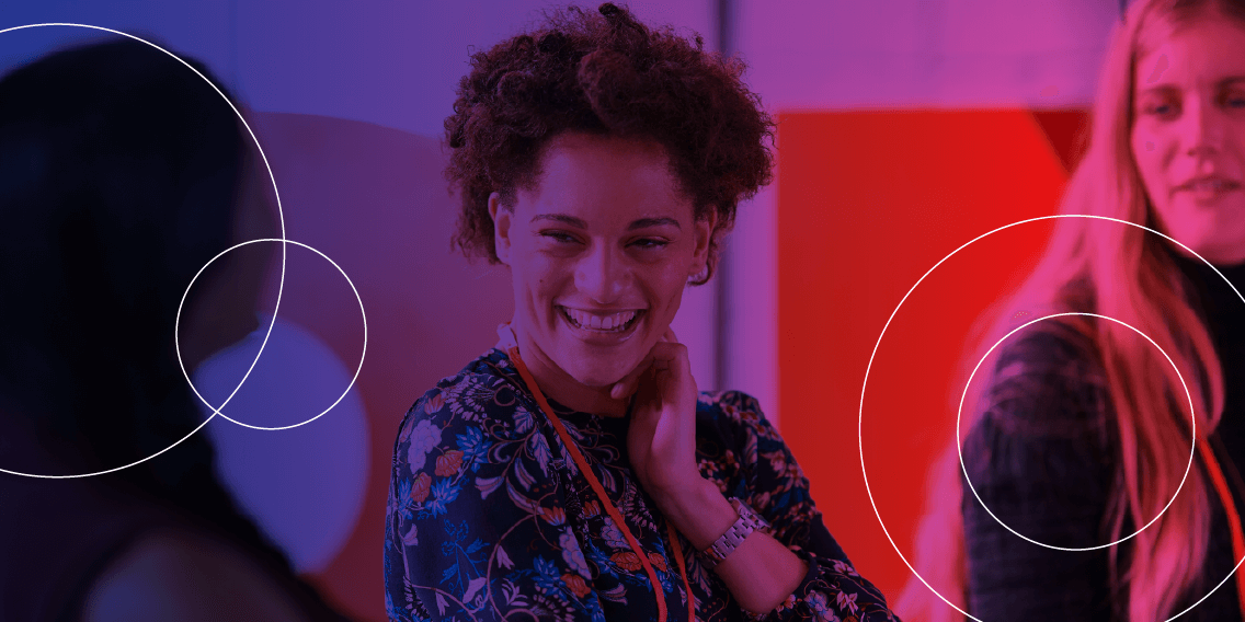 Happy female tech professional smiling