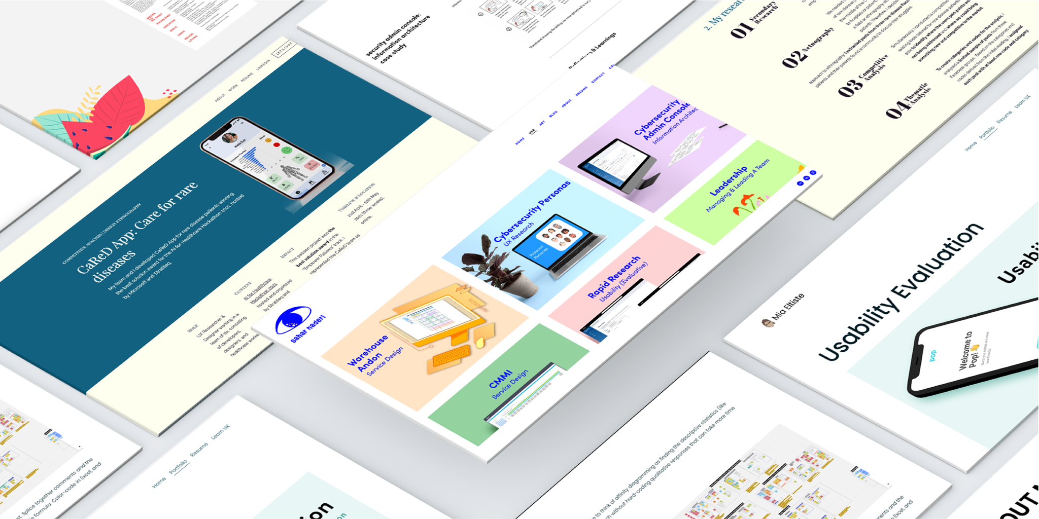 UX research portfolio overview.