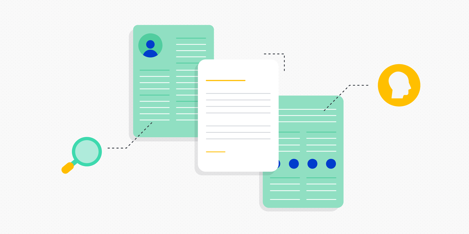 Illustration of a resume.