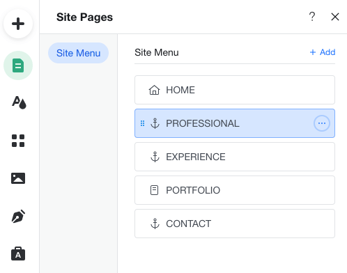 settings menu