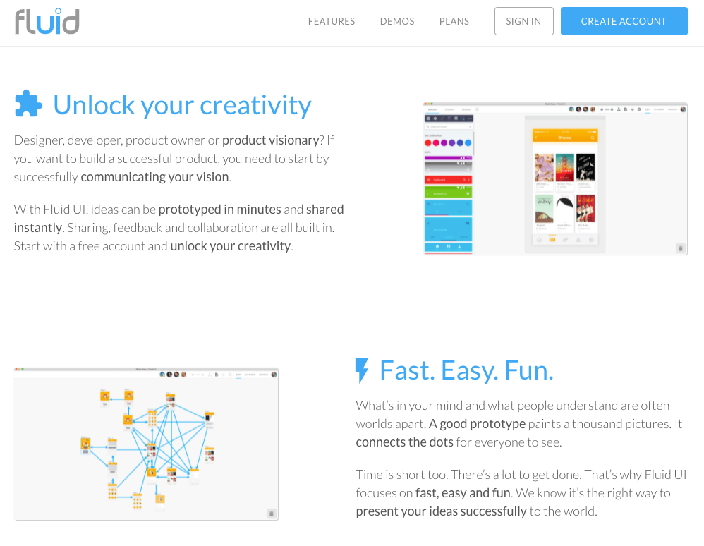Fluid ui ux prototyping tool