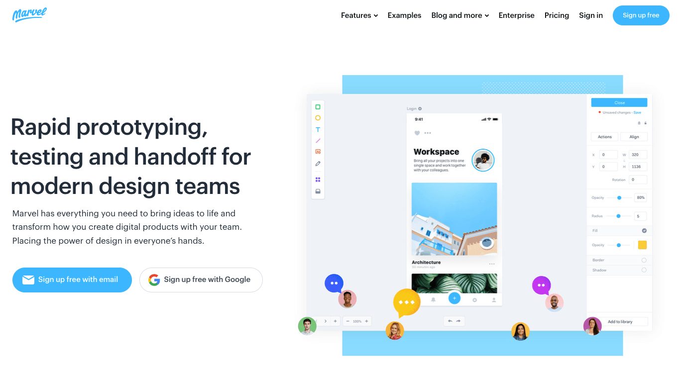 Marvel ui ux prototyping tool