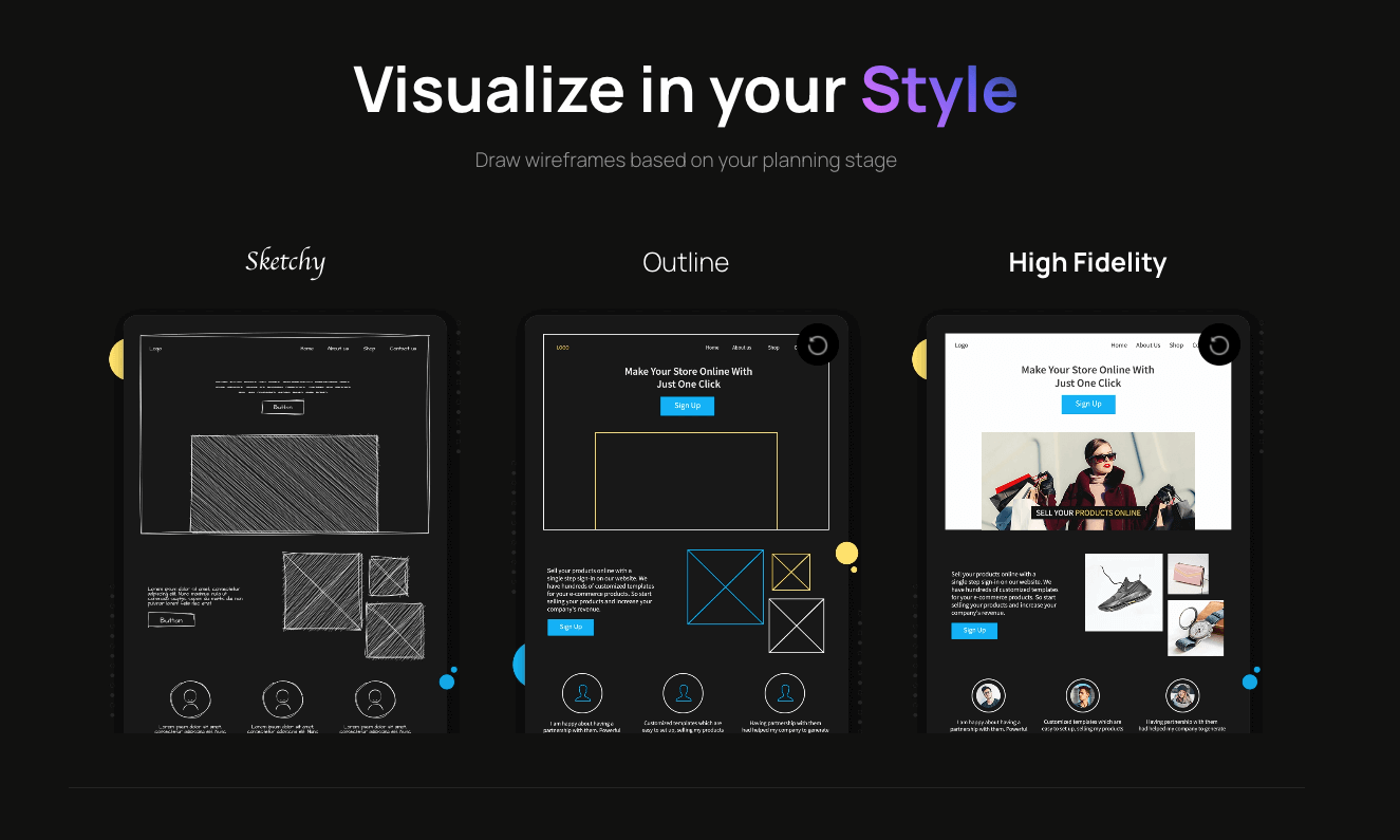 Mockflow's UX wireframing tool capabilities