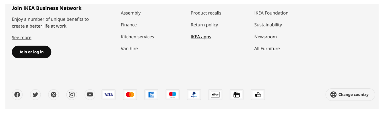 footer icons