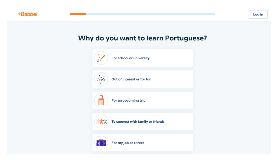 babbels onboarding experience