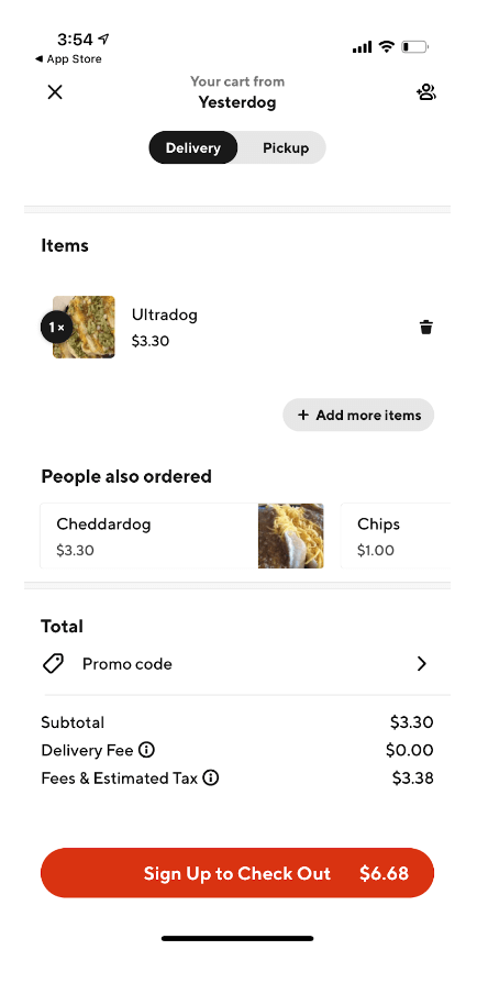 doordash's guest view