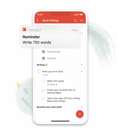 todoist mobile design example