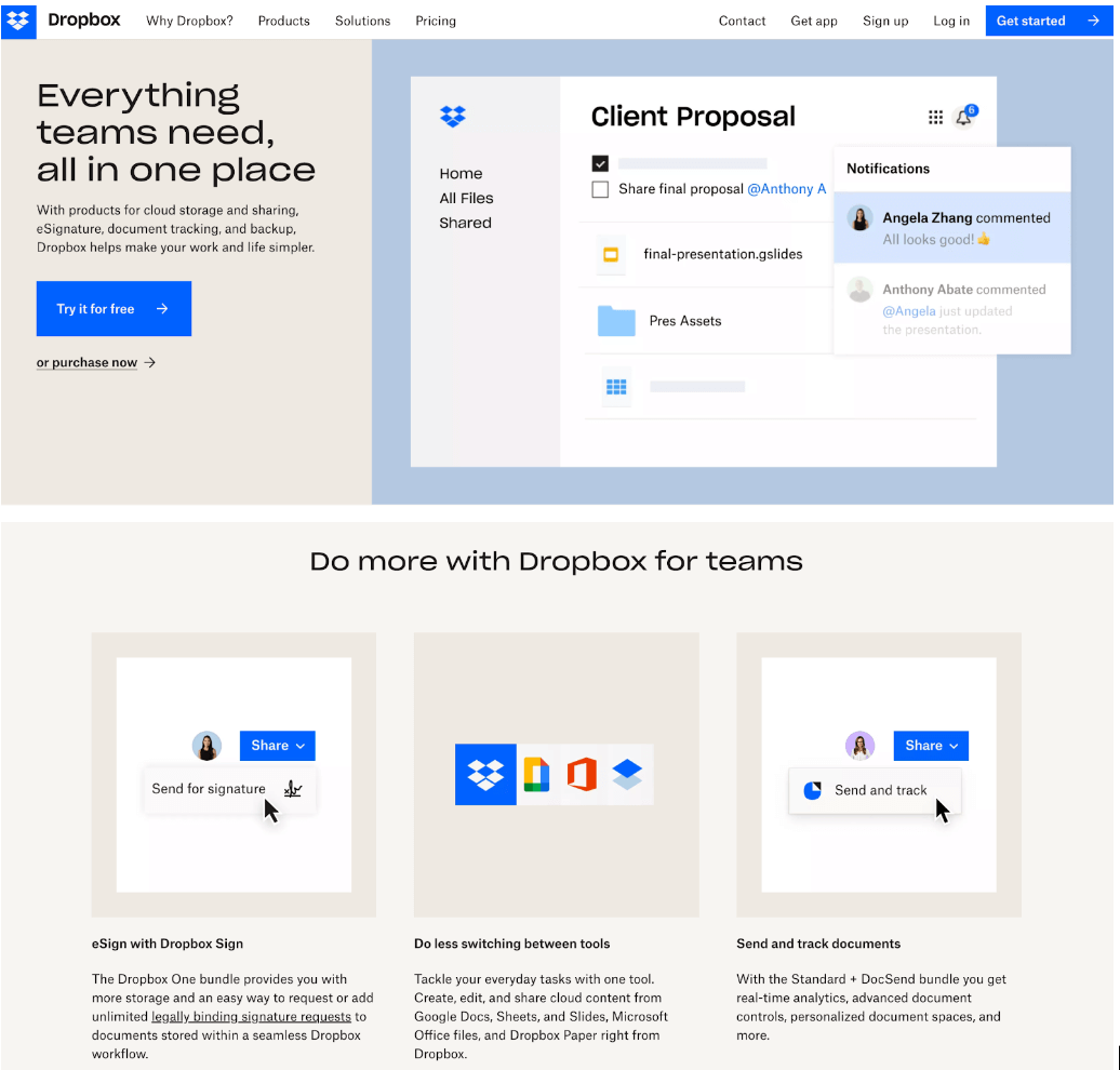 dropbox sample