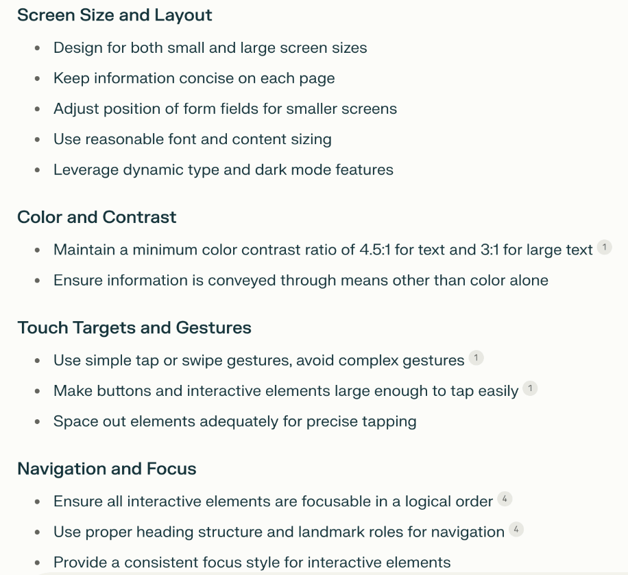 showing how to generate accessibility and inclusivity ideas checklist