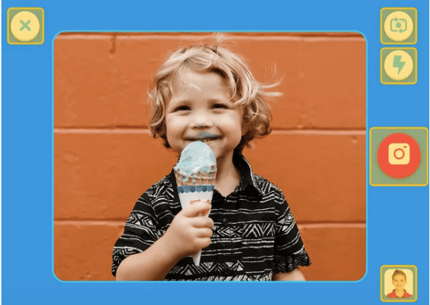 Screenshot of the Smart Sketcher app to demonstrate its child friendly user interface