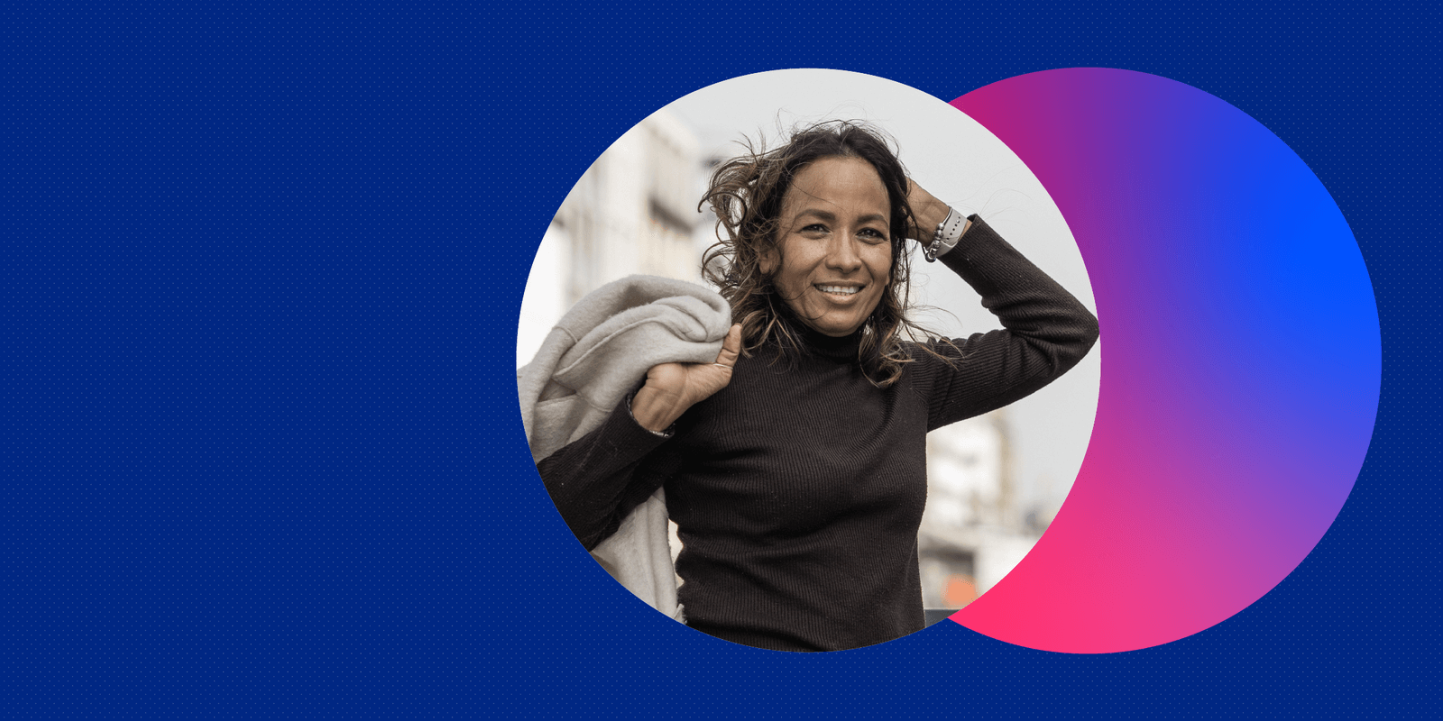 Portrait of Kim, former banking sales manager turned UX/UI designer and founder of MindCanvas consultancy.